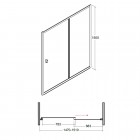 Besco Duo Slide II parawan nawannowy 150x150 cm DDS-II-150