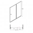Besco Duo Slide II parawan nawannowy 170x150 cm DDS-II-170