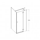 Besco Pixa kabina kwadratowa lewa 90x90 cm PKL-90-195-C