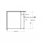 Besco Pixa kabina kwadratowa lewa 90x90 cm PKL-90-195-C