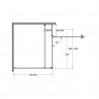 Besco Pixa kabina prostokątna drzwi uchylne 100x80 cm lewa PPL-108-195-C