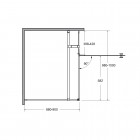 Besco Pixa kabina prostokątna drzwi uchylne 100x90 cm prawa PPP-109-195-C