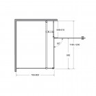 Besco Pixa kabina prostokątna drzwi uchylne 100x80 cm lewa PPL-108-195-C