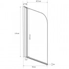 Besco Ambition parawan 1-skrzydłowy 75x130 cm