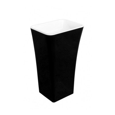 Besco Assos umywalka wolnostojąca 40x50 cm czarno-biała UMD-A-WOBW