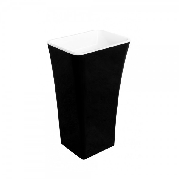 Besco Assos umywalka wolnostojąca 40x50 cm czarno-biała UMD-A-WOBW