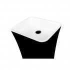 Besco Assos umywalka wolnostojąca 40x50 cm czarno-biała UMD-A-WOBW