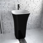 Besco Assos umywalka wolnostojąca 40x50 cm czarno-biała UMD-A-WOBW