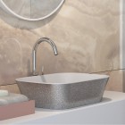 Besco Assos Glam umywalka nablatowa 40x50 cm srebrna UMD-A-NBS