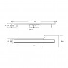 Besco Virgo Black odpływ liniowy 70 cm OL-70-VBL