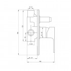 Deante Anemon bateria wannowo-prysznicowa chrom BCZ 044P