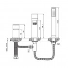 Deante Anemon bateria wannowa 3-otworowa chrom/biały BCZ W130