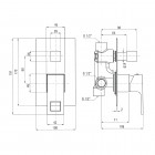 Deante Anemon bateria wannowo-prysznicowa podtynkowa BBZ 044P