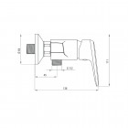 Deante Avis bateria natryskowa BGV 040M