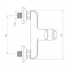 Deante Avis bateria natryskowa BGV 040M