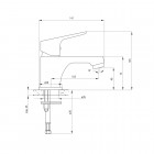 Deante Chaber bateria umywalkowa chrom BGCE021M