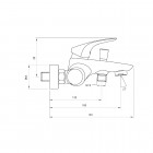 Deante Cynia bateria wannowa chrom BCY 010M