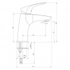 Deante Cynia bateria umywalkowa chrom BCY 020M