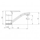 Deante Corio bateria umywalkowa chrom BFC 026M