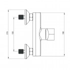 Deante Corio bateria natryskowa chrom BFC 040M