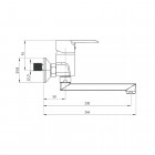 Deante Corio bateria umywalkowa ścienna chrom BFC 050M