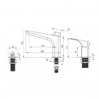 Deante Hiacynt bateria wannowa 3-otworowa chrom BQH 013M