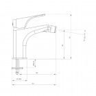 Deante Hiacynt bateria bidetowa chrom BQH 031M