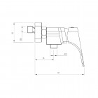 Deante Hiacynt bateria natryskowa chrom BQH 040M