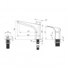 Deante Hiacynt bateria wannowa 3-otworowa BQH N13M