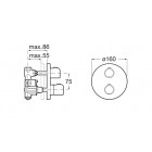 Roca T-500 bateria wannowo-prysznicowa podtynkowa termostatyczna chrom A5A2A18C00