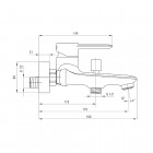 Deante Kalia bateria wannowa chrom BGK 010M