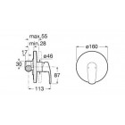 Roca Monodin-N bateria prysznicowa podtynkowa chrom A5A2298C00