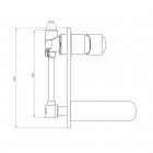 Deante Werbena bateria umywalkowa podtynkowa chrom BCW 054L