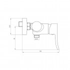 Deante Werbena bateria natryskowa chrom BCW 040M