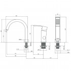 Deante Vigo bateria wannowa 3-otworowa chrom BDW 013M
