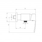 Deante Vigo bateria natryskowa chrom BDW 040M