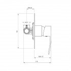 Deante Vigo bateria natryskowa podtynkowa chrom BDW 044L
