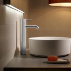 Roca Lanta bateria umywalkowa wysoka Cold Start z korkiem chrom A5A3411C00