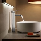 Roca Lanta bateria umywalkowa wysoka Cold Start z korkiem chrom A5A3411C00