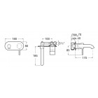 Roca Lanta bateria umywalkowa podtynkowa chrom A5A3511C00