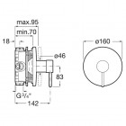 Roca Lanta bateria prysznicowa podtynkowa chrom A5A2B11C00