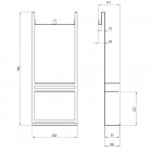 Deante Mokko Nero półka na kabinę typ A czarna ADM N52K