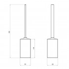 Deante Mokko Nero szczotka WC stojąca czarna ADM N712