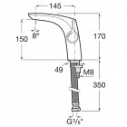 Roca Insignia bateria umywalkowa Cold Start z korkiem chrom A5A323AC00