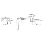 Roca Insignia bateria umywalkowa podtynkowa chrom A5A353AC00
