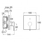 Roca Insignia bateria wannowo-prysznicowa podtynkowa chrom A5A0B3AC00