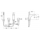 Roca Insignia bateria wannowa 4 otworowa chrom A5A183AC00