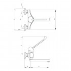 Deante Vital bateria umywalkowa ścienna chrom BDS 050C