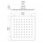 Deante Floks głowica natryskowa kwadratowa 20x20 cm chrom NAC 005K