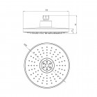 Deante Peonia głowica natryskowa okrągła 20 cm chrom NAC 03EK